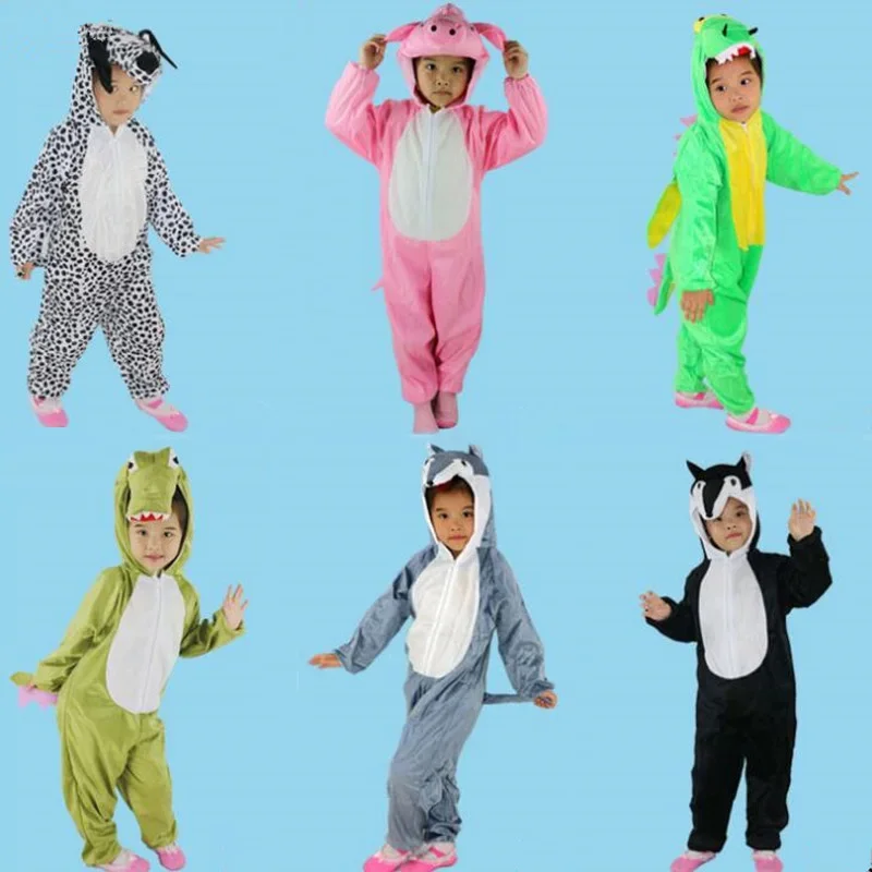 

Multiple Animal Costume Children Boy Girl Bear Cat Jumpsuits Kids Cosplay Costumes Carnival Party Dress Halloween Christmas