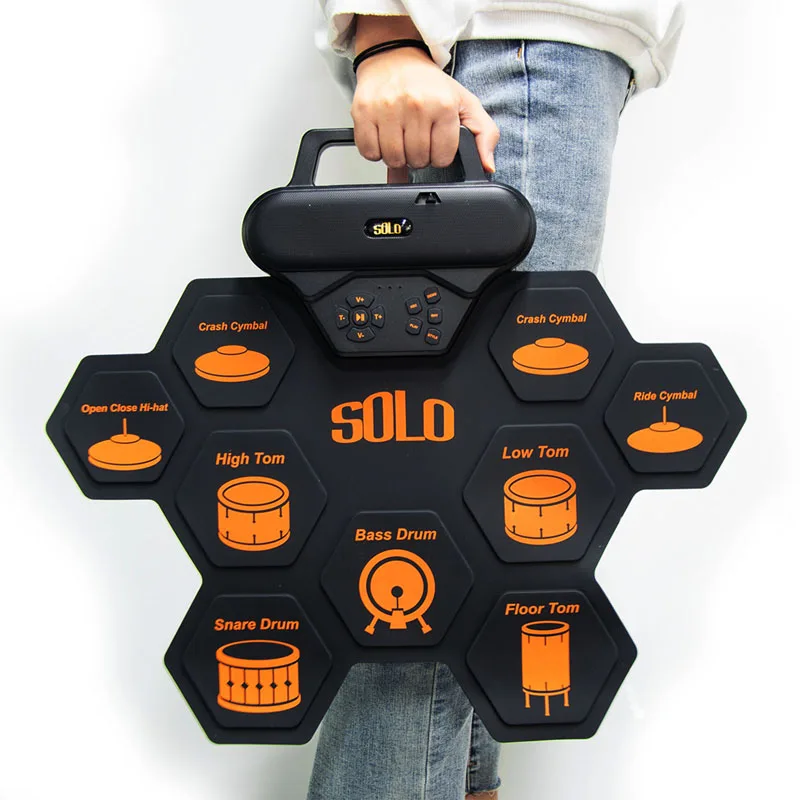 Electronic Drum Set Roll Up Drum Practice Pad Midi Drum Kit with Headphone Jack Built-in Speaker Pedal Drum Sticks Gift For Kids
Electronic Drum Set Roll Up Drum Practice Pad Midi Drum Kit with Headphone Jack Built-in Speaker Pedal Drum Sticks Gift For Kids