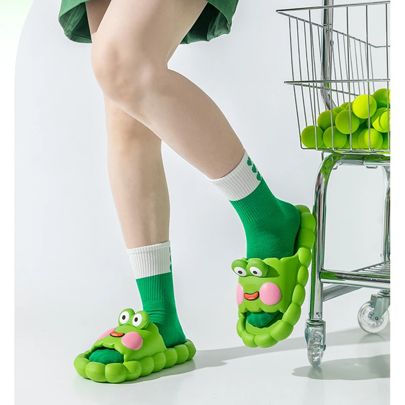 Frog Slipper Cloud Woman Sandal Funny Flip Flops Cartoon Soft Beach Non Slip House Home Shoe Platform Casual Female Slides
Frog Slipper Cloud Woman Sandal Funny Flip Flops Cartoon Soft Beach Non Slip House Home Shoe Platform Casual Female Slides