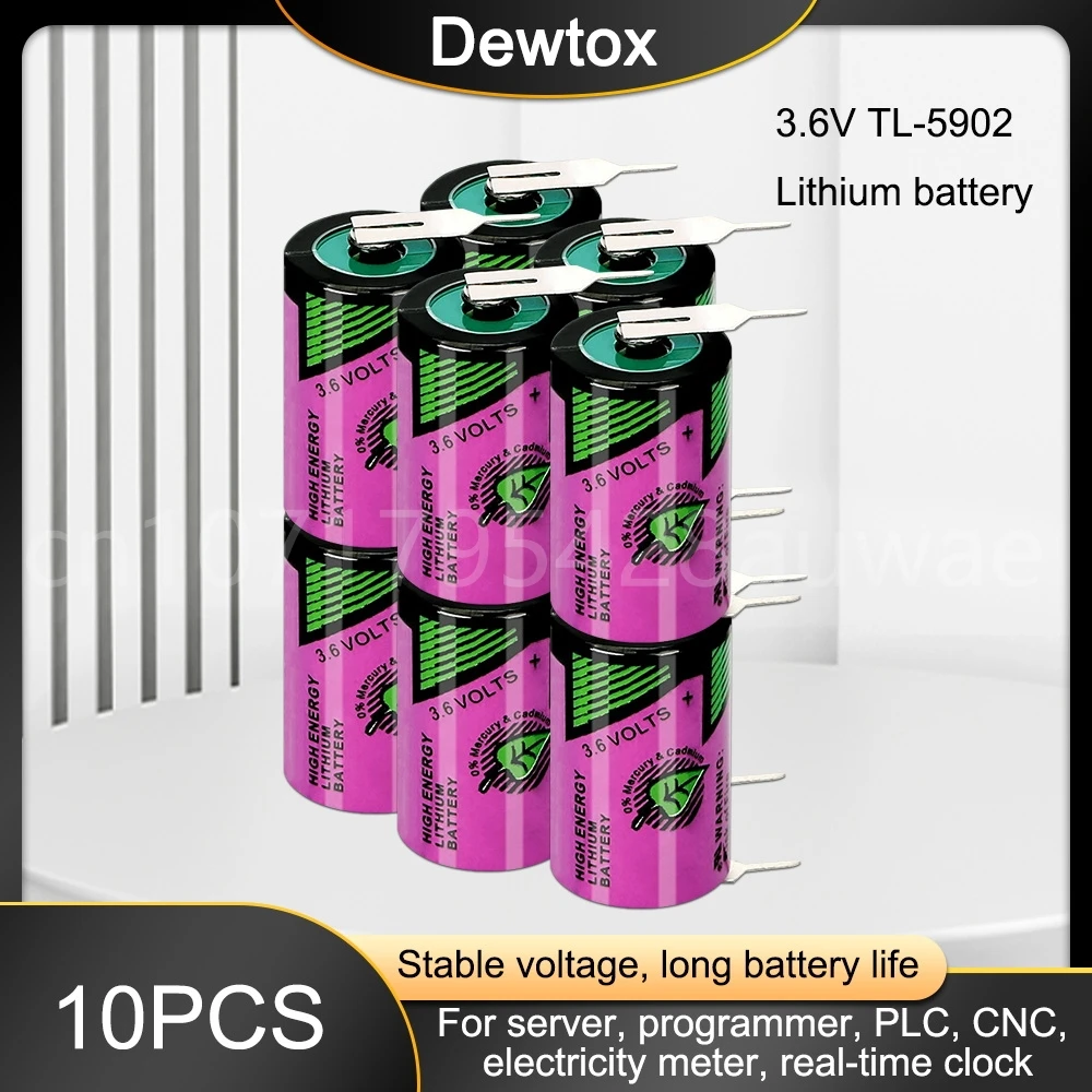 10PCS ER14250 TL-5902 1/2 AA 1/2AA 3.6V 1200mAh Lithium Battery With Pins For PLC CNC Gas Water Meter Dry Primary Battery
10PCS ER14250 TL-5902 1/2 AA 1/2AA 3.6V 1200mAh Lithium Battery With Pins For PLC CNC Gas Water Meter Dry Primary Battery