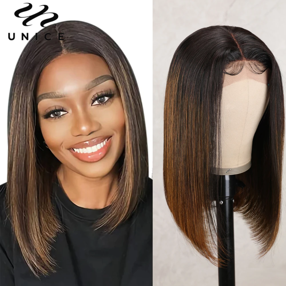 Unice Hair Bob Wig Human Hair Lace Wig Middle T-Part 150% Density Remy Human Hair Pre Colored Lace Part Human Hair Wig for Women
Unice Hair Bob Wig Human Hair Lace Wig Middle T-Part 150% Density Remy Human Hair Pre Colored Lace Part Human Hair Wig for Women