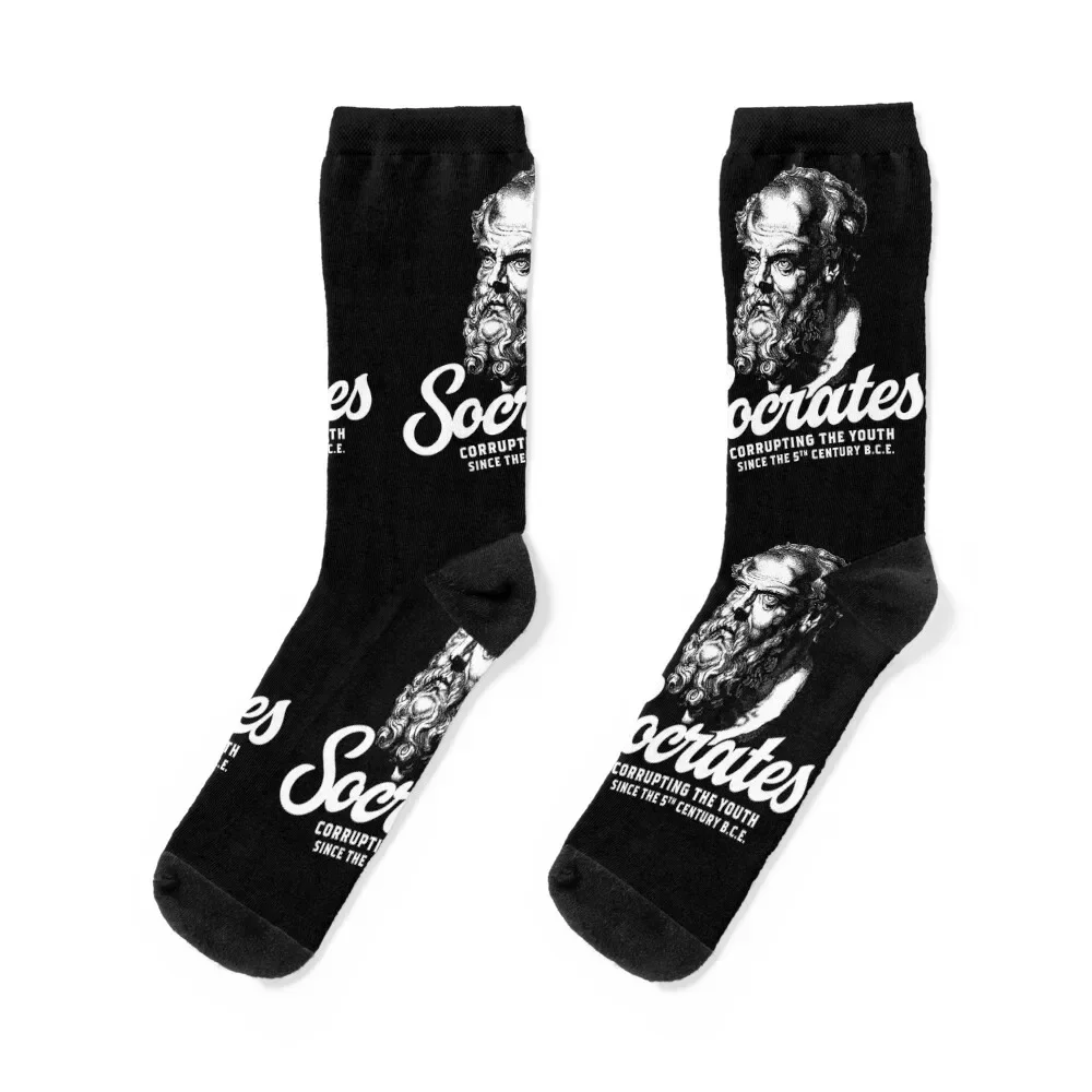 Socrates - Corrupting the youth since the 5th century b.c.e. Socks halloween Crossfit Women Socks Men's 
Socrates - Corrupting the youth since the 5th century b.c.e. Socks halloween Crossfit Women Socks Men's