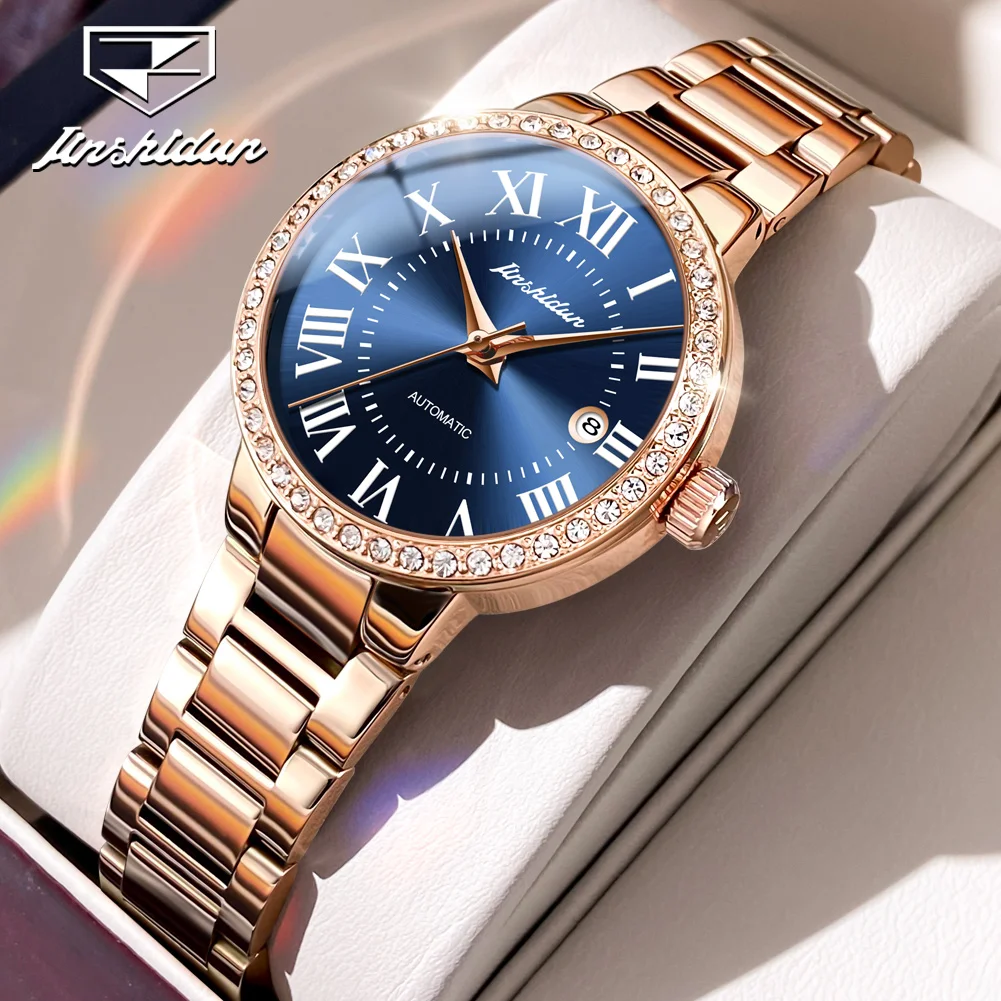 2023 JSDUN Women Watches Luxury High Quality Automatic Mechanical Watch For Women Classic Retro Roman Numerals Dial Wristwatch
2023 JSDUN Women Watches Luxury High Quality Automatic Mechanical Watch For Women Classic Retro Roman Numerals Dial Wristwatch