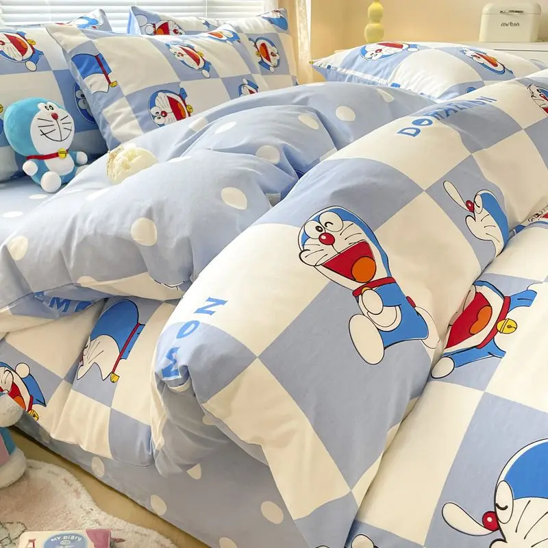Doraemon cartoon autumn and winter pure cotton comfortable bed three-piece set for children's bedroom dormitory kawaii bedding
Doraemon cartoon autumn and winter pure cotton comfortable bed three-piece set for children's bedroom dormitory kawaii bedding