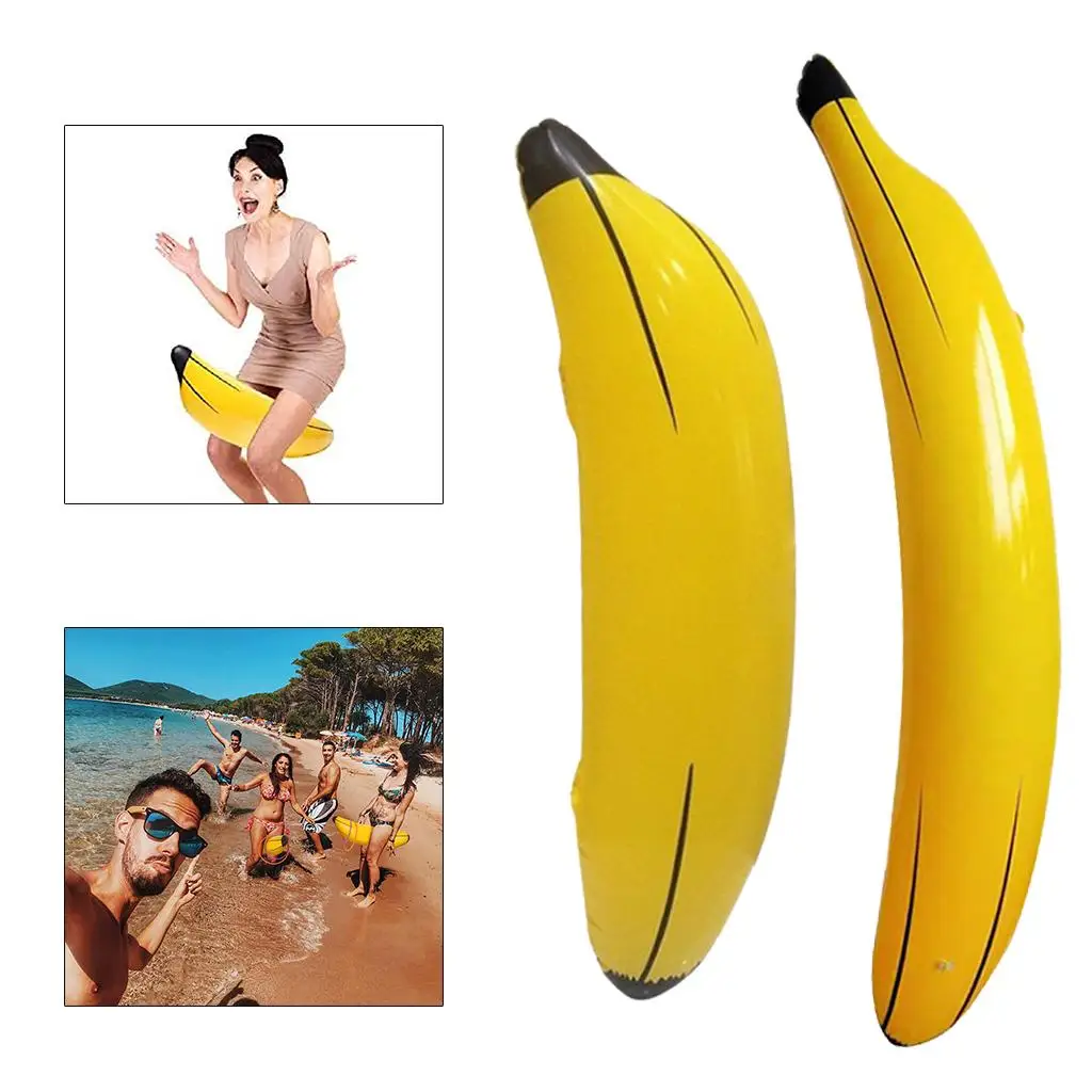 Durable PVC Yellow Infaltable Banana Noodle Waterproof Great for Dorm Party Decoration Gag Gift Supplies Pool Float |