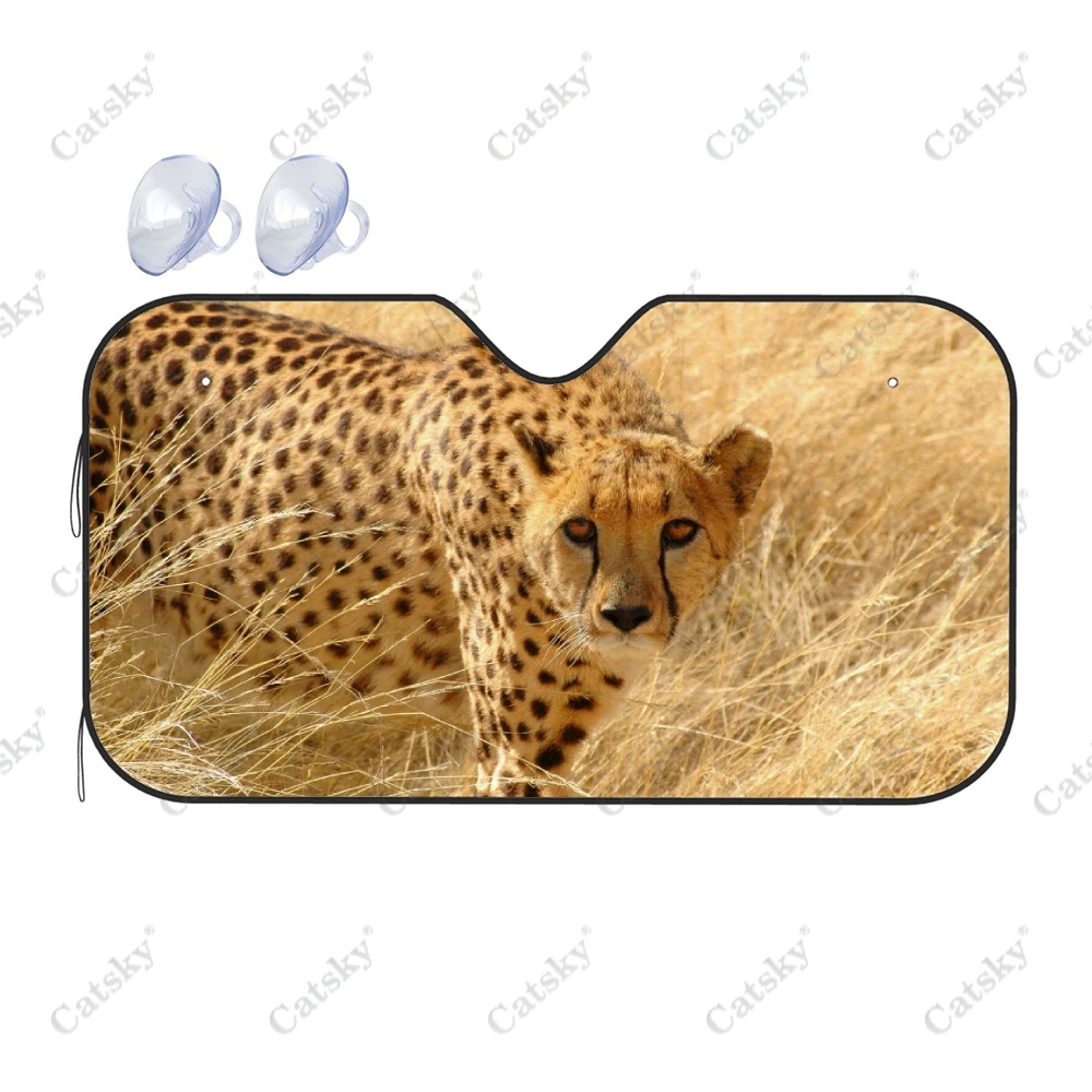 

Animal Custom Leopard Car Accessories Front Windshield Sunshade Foldable Sunvisor Protect Sunshades Visor Shield for SUV
