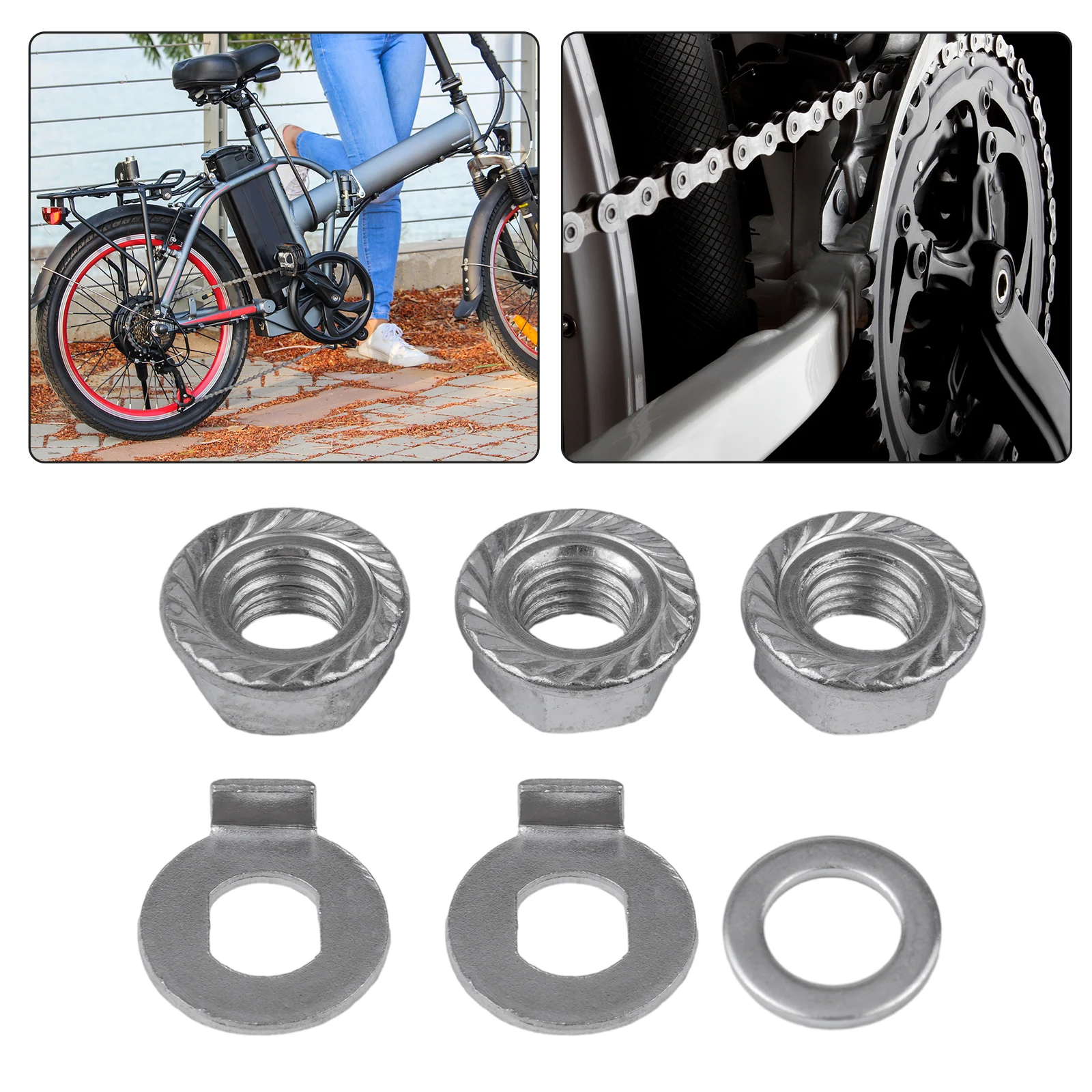 E-Bike Hub Motor Nuts 12mm Safety Washer Front Or Rear Hub Motor Hub/motor Axle Replacement Part For 250W-1000W Motors
E-Bike Hub Motor Nuts 12mm Safety Washer Front Or Rear Hub Motor Hub/motor Axle Replacement Part For 250W-1000W Motors