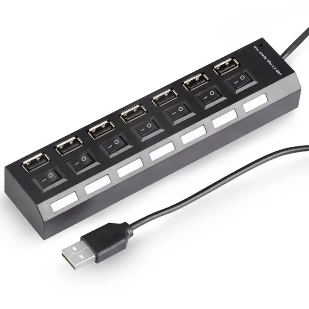 7 Ports USB 1.1 Hub Splitter With ON/OFF Switch Multi USB C Hub Converter Adapter For PC Computer Accessories
7 Ports USB 1.1 Hub Splitter With ON/OFF Switch Multi USB C Hub Converter Adapter For PC Computer Accessories