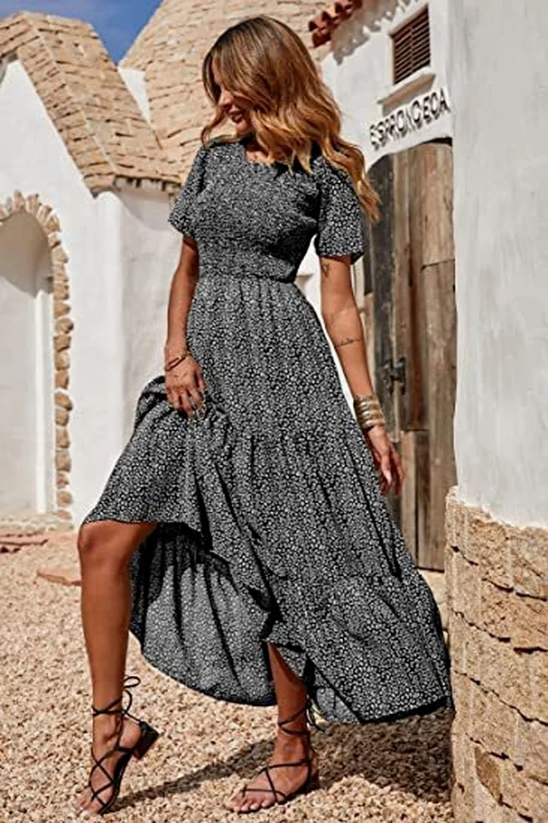 Women O-neck Ruffles Maxi Long Dresses Summer 2023 Beach Boho Floral Print Sundress Lady Casual High Waist Big Swing Dress Party
Women O-neck Ruffles Maxi Long Dresses Summer 2023 Beach Boho Floral Print Sundress Lady Casual High Waist Big Swing Dress Party