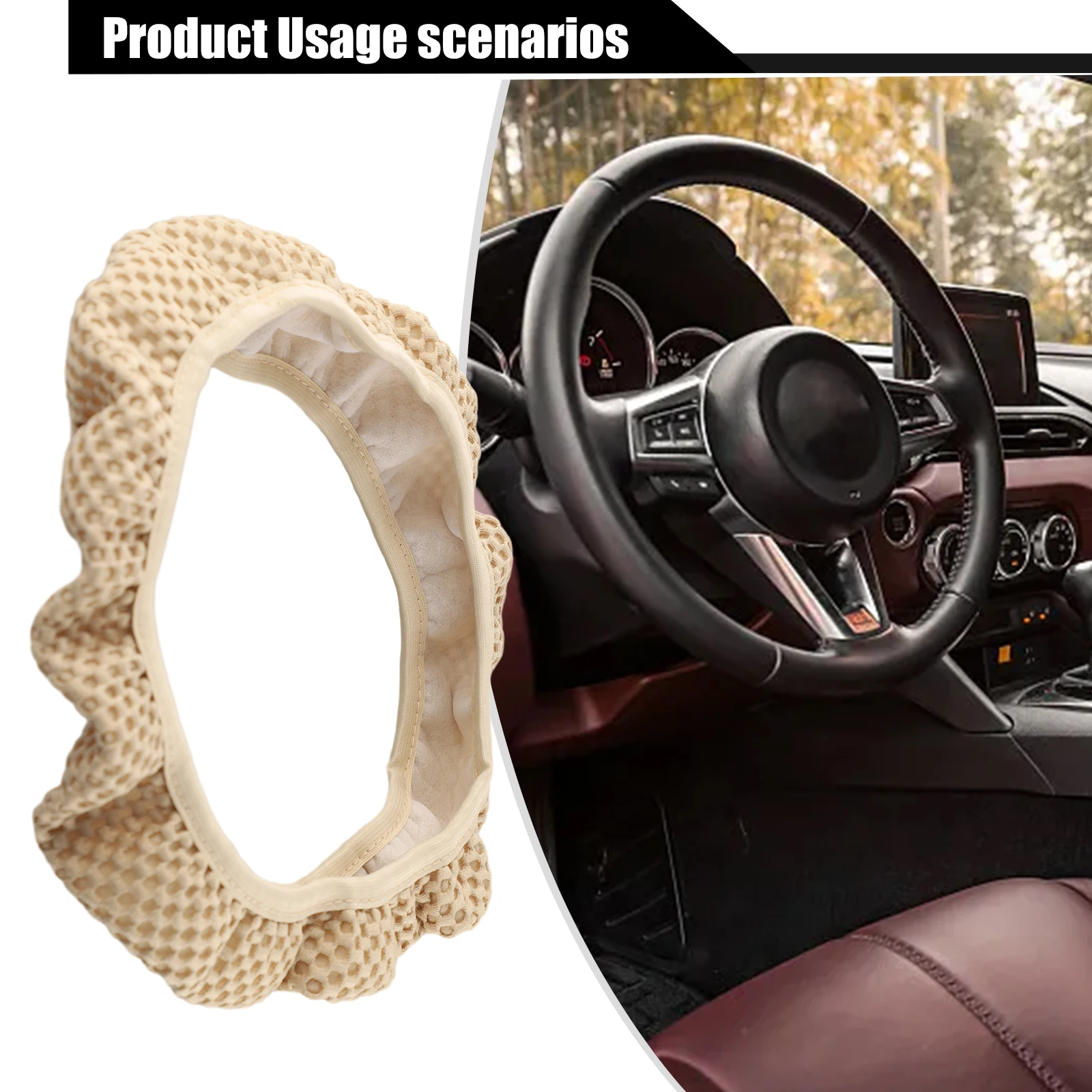 15''/38cm Car Steering Wheel Cover Breathable Anti Slip Steering Covers Universal Auto Decoration Silk Wheel Protector
15''/38cm Car Steering Wheel Cover Breathable Anti Slip Steering Covers Universal Auto Decoration Silk Wheel Protector