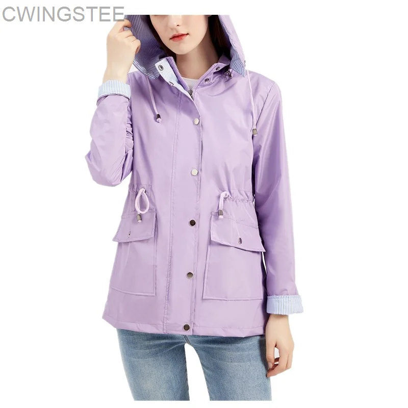 Women's Waterproof Jacket Spring Autumn Detachable Hood Trench Coat Loose Thin Overcoat Women Fashion Windbreak Outwear
Women's Waterproof Jacket Spring Autumn Detachable Hood Trench Coat Loose Thin Overcoat Women Fashion Windbreak Outwear