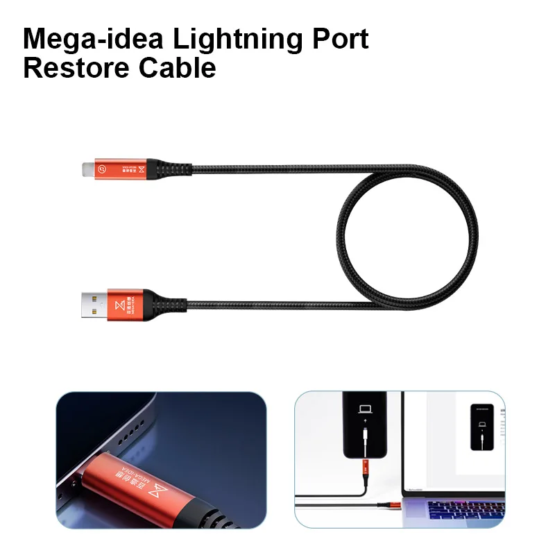 

Qianli Mega-ldea 3 in 1 Lightning Port Restore Cable Charge/Re-install/Data-transfer Mobile Phone Repair Phone Pad Pod Charge