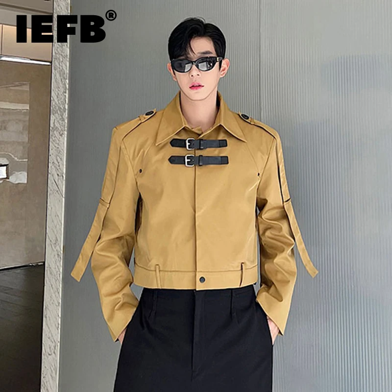 IEFB Men's Jacket Trend Safari Style Leather Buckle Short Coat Fashion Korean Style Niche Design Casual Clothing 2023 New 9C2133
IEFB Men's Jacket Trend Safari Style Leather Buckle Short Coat Fashion Korean Style Niche Design Casual Clothing 2023 New 9C2133