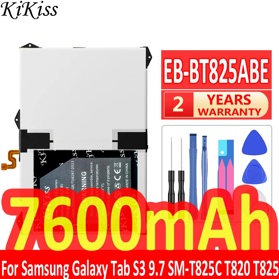 Сменный аккумулятор KiKiss для Samsung Galaxy Tab S3 T825C TabS3 SM-T825C, аккумуляторная батарея для планшета 7600 мАч
Сменный аккумулятор KiKiss для Samsung Galaxy Tab S3 T825C TabS3 SM-T825C, аккумуляторная батарея для планшета 7600 мАч