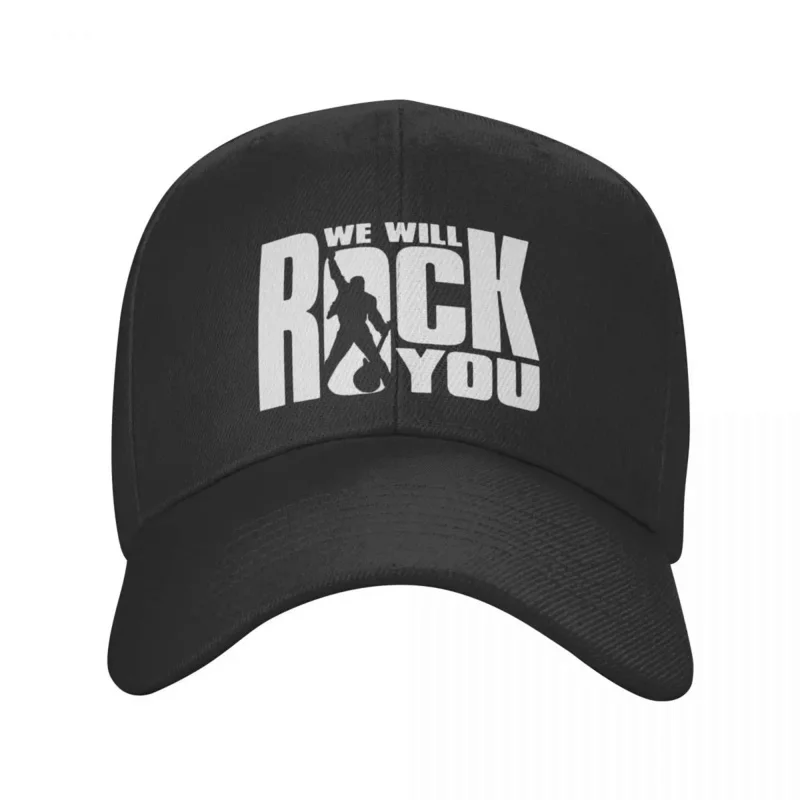 

Cool We Will Rock You Baseball Cap Men Women Custom Adjustable Unisex Queen Rock Band Dad Hat Outdoor Snapback Caps