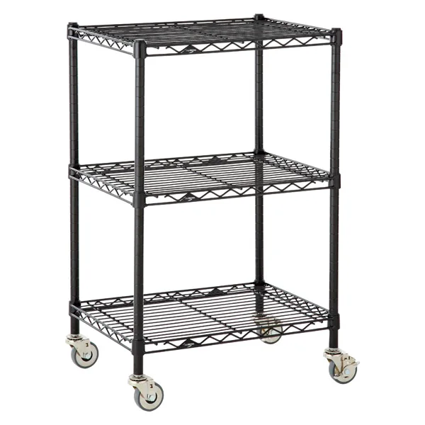 

InterMetro Serving Cart Black storage cart utility carts for kitchen