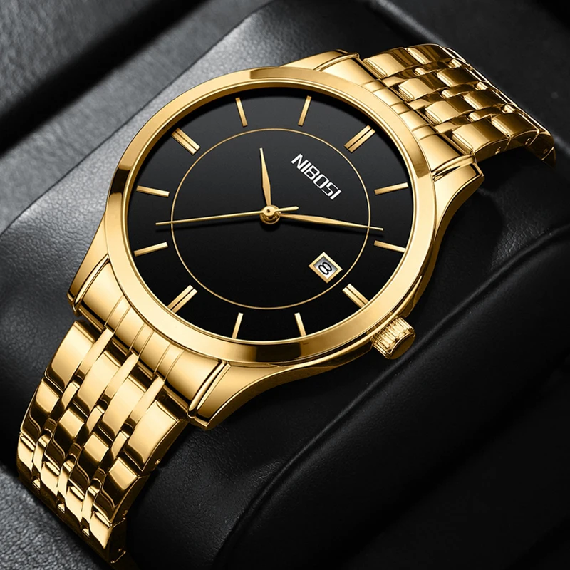

NIBOSI Fashion Quartz Watch for Men Stainless Steel Sports Waterproof Date Mens Watches Top Brand Luxury Clock Relogio Masculino