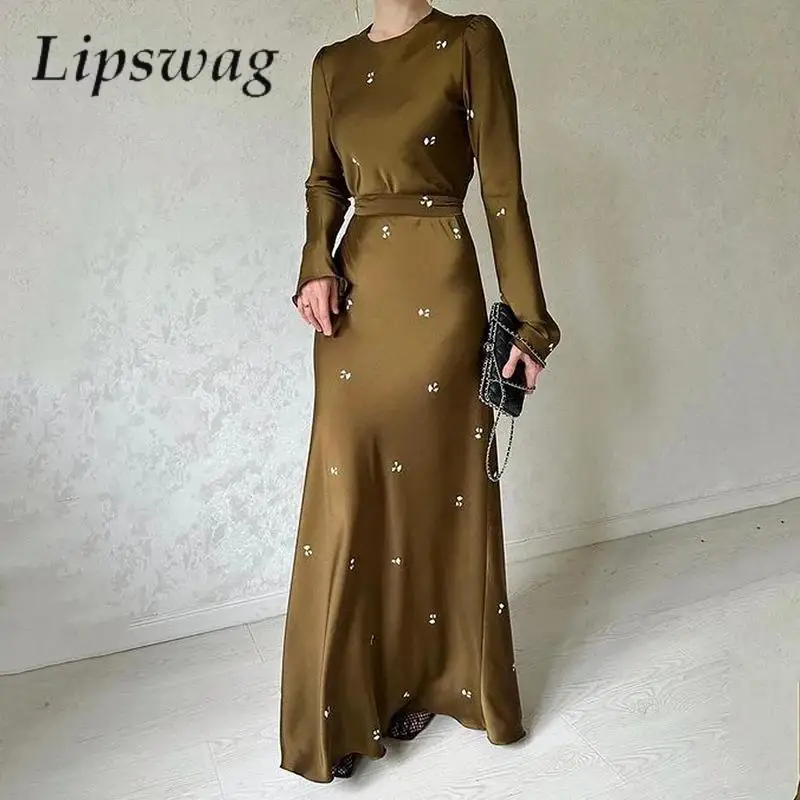 Fashion O Neck Long Sleeve Party Dress Women Casual Spring Autumn Office Long Dress Elegant Vintage Floral Print Lady Maxi Dress
Fashion O Neck Long Sleeve Party Dress Women Casual Spring Autumn Office Long Dress Elegant Vintage Floral Print Lady Maxi Dress