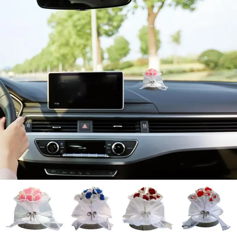 Creative Car Interior Ornaments Handmade Artificial Rose With Crystal Base Dashboard Decoration For Car Interior Accessories
Creative Car Interior Ornaments Handmade Artificial Rose With Crystal Base Dashboard Decoration For Car Interior Accessories