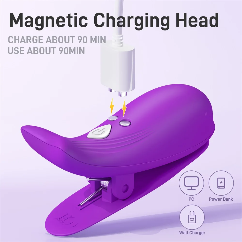 Pince de Énergie des Seins à 10 Vitesses pour Femme, Télécommande Sans Fil, Autocollant Vibrateur, Jouets Sexuels 5