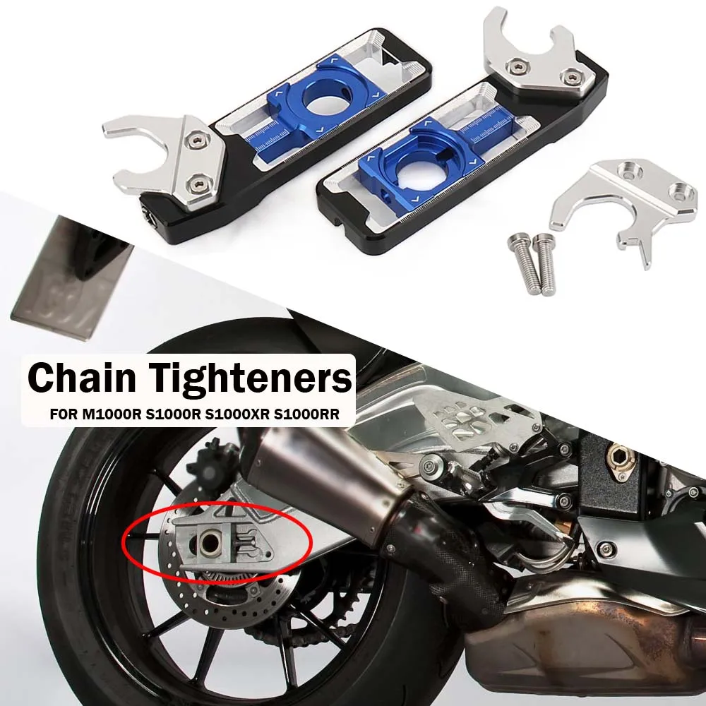 

CNC Rear Wheel Blocks Chain Adjusters Tensioners Accessories For BMW S1000R S1000RR S1000XR S1000 R/RR/XR M1000R M 1000 R