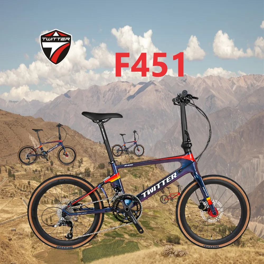 Складной велосипедный велосипед TWITTER-Carbon Fibre для мальчиков, голографический F451 RIVAL S700-22S Гидравлический дисковый тормоз, T1000, новый, 2022 г.
Складной велосипедный велосипед TWITTER-Carbon Fibre для мальчиков, голографический F451 RIVAL S700-22S Гидравлический дисковый тормоз, T1000, новый, 2022 г.