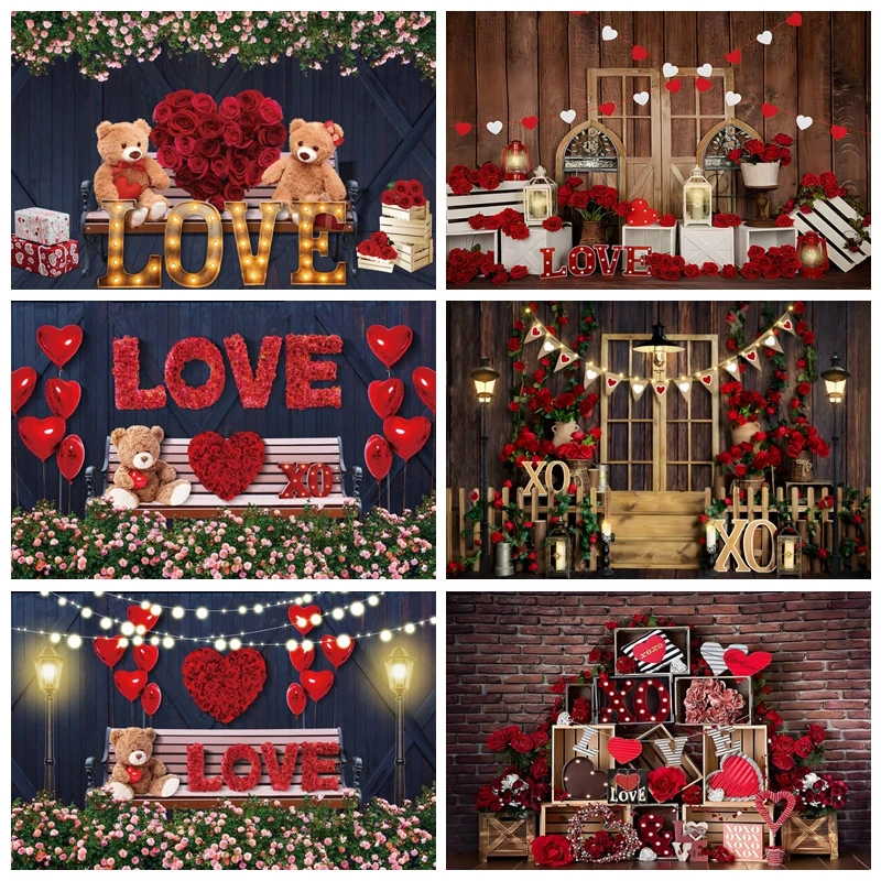 

Фон для фотосъемки на День святого Валентина романтическая красная роза любовь сердце деревянный пол Цветы Свадебный фон реквизит для фотостудии