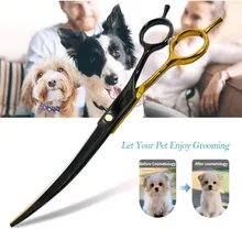 Pet Grooming Scissors   7inch Right and Left Hand Curved Scissors For Dog Grooming