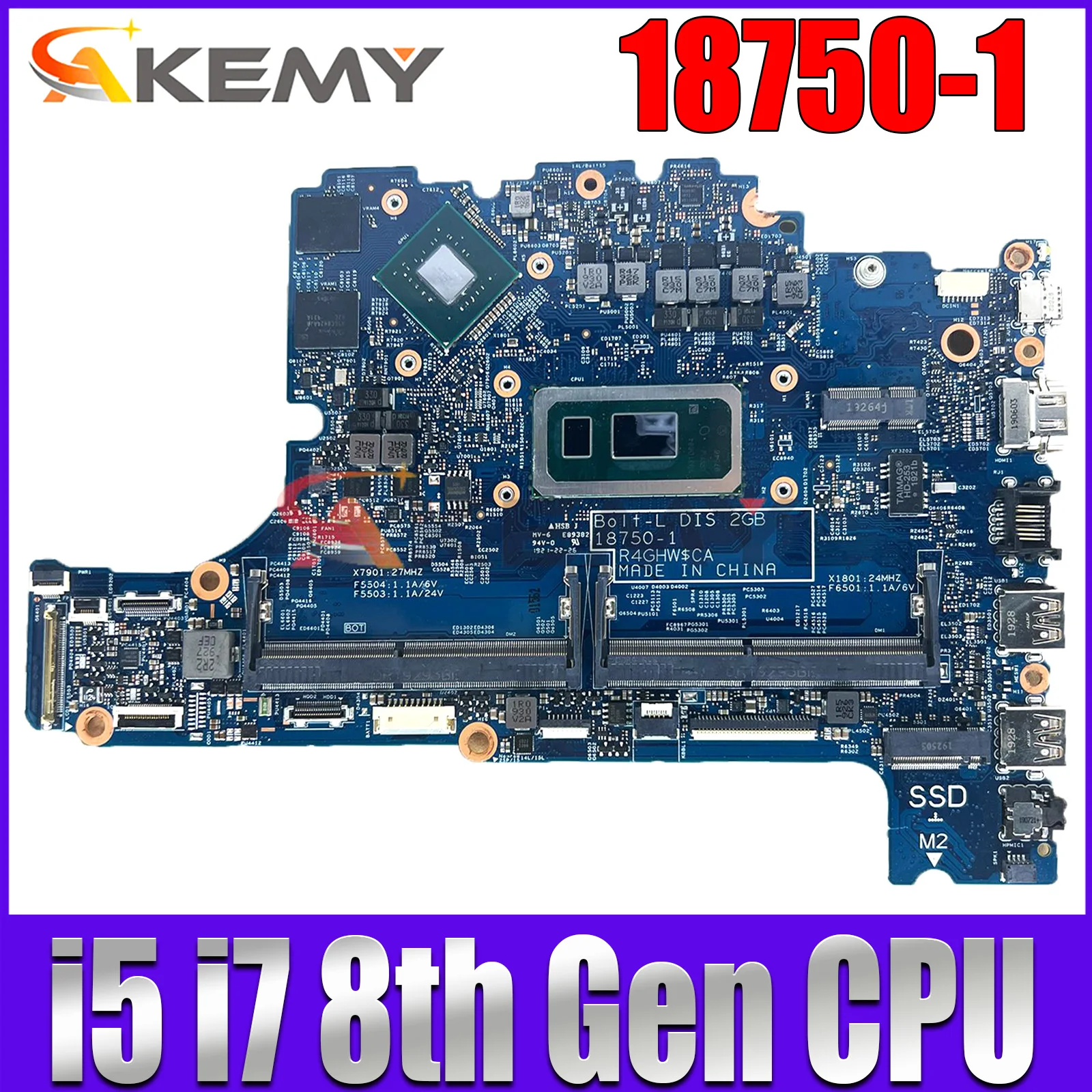 Материнская плата 18750-1 0kvn26 для ноутбука Dell Latitude 3400 3500, I7-8565U I5-8265U CPU. N16S-GTR-S-A2 MX130 2G GPU
Материнская плата 18750-1 0kvn26 для ноутбука Dell Latitude 3400 3500, I7-8565U I5-8265U CPU. N16S-GTR-S-A2 MX130 2G GPU