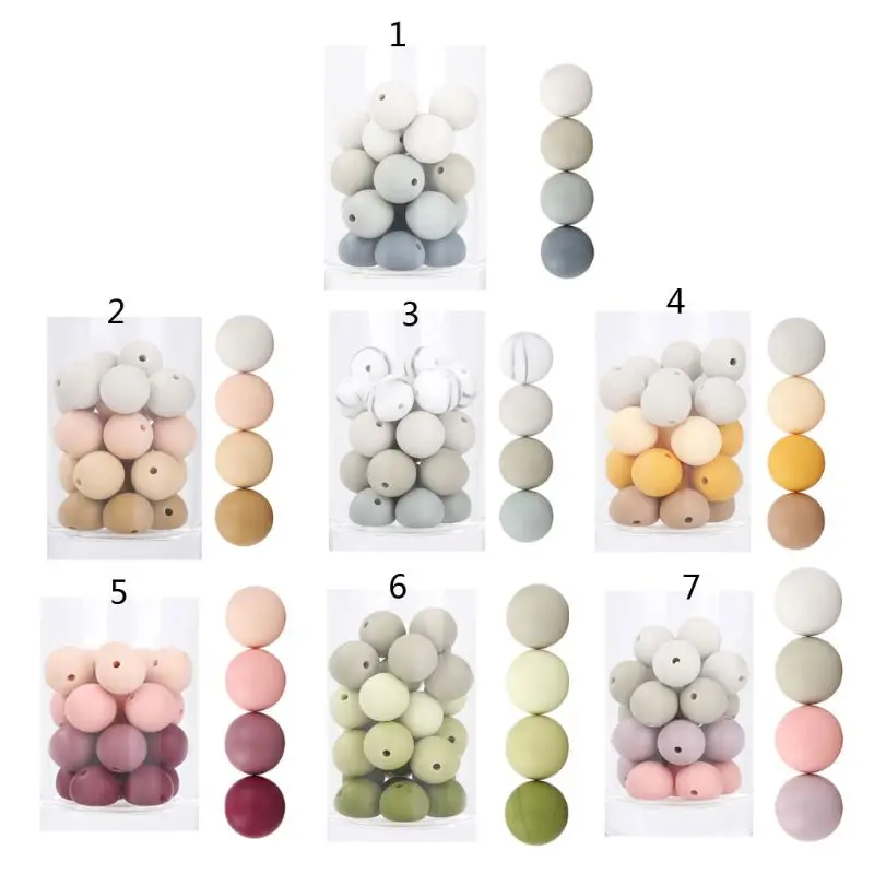 15mm 20pcs/lot Silicone Loose Beads Safe Teether Round Baby Teething Beads DIY Chewable Colorful Teething for Infant
15mm 20pcs/lot Silicone Loose Beads Safe Teether Round Baby Teething Beads DIY Chewable Colorful Teething for Infant
