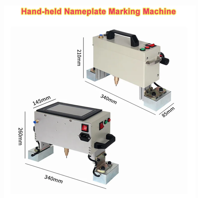 

Hand-held Portable Metal Signage Nameplate Marking Machine Touch Screen Electric Pneumatic Lettering Machine for Metal Parts