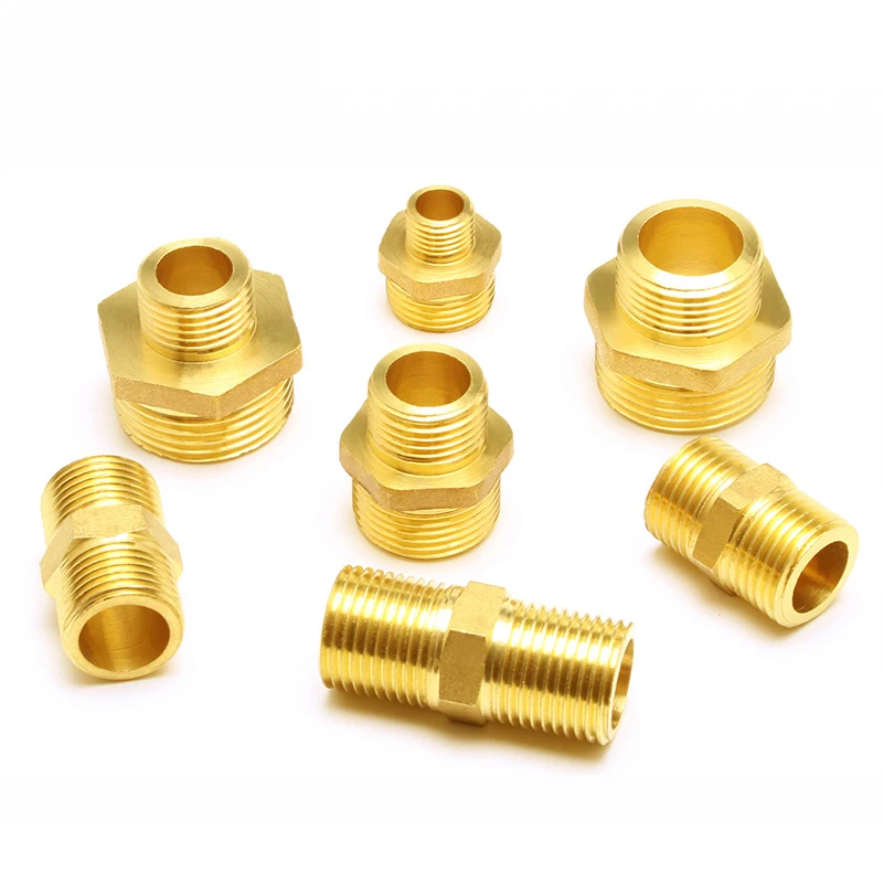 

Brass Pipe Hex Nipple Fitting Quick Coupler Adapter 1/8 1/4 3/8 1/2 3/4 1 BSP Male to Male Thread Water Oil Gas Connector