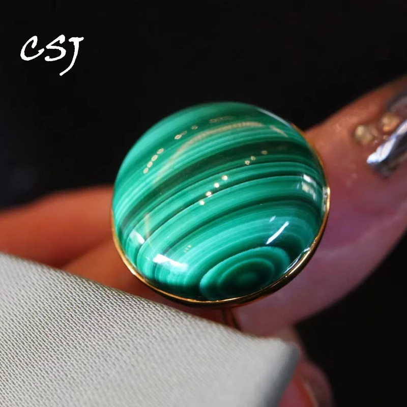 CSJ Big Stone Special Natural TMalachite Ring Sterling 925 Silver for Women Birthday Wedding Party Jewelry Gift
CSJ Big Stone Special Natural TMalachite Ring Sterling 925 Silver for Women Birthday Wedding Party Jewelry Gift