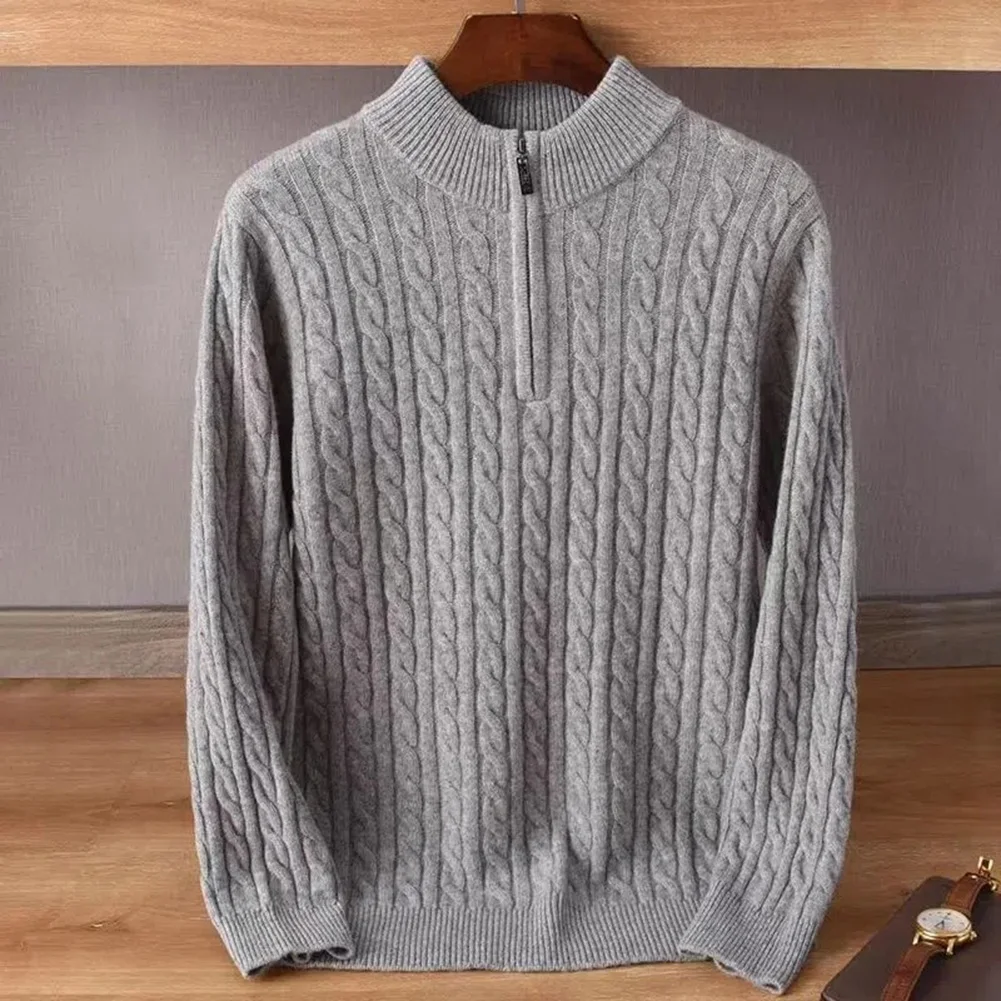Long Sleeve Sweater Sweater Male Men Pullover Regular Slight Stretch Solid Color Stand Collar Thickened Winter
Long Sleeve Sweater Sweater Male Men Pullover Regular Slight Stretch Solid Color Stand Collar Thickened Winter
