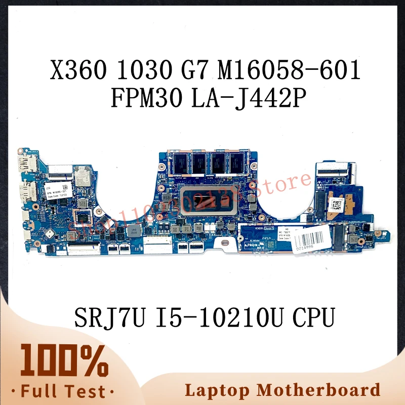 Материнская плата M16058-601 для ноутбука HP X360 1030 G7, материнская плата FPM30 M16058-501 W/ SRJ7U I5-10210U CPU 100% Test
Материнская плата M16058-601 для ноутбука HP X360 1030 G7, материнская плата FPM30 M16058-501 W/ SRJ7U I5-10210U CPU 100% Test