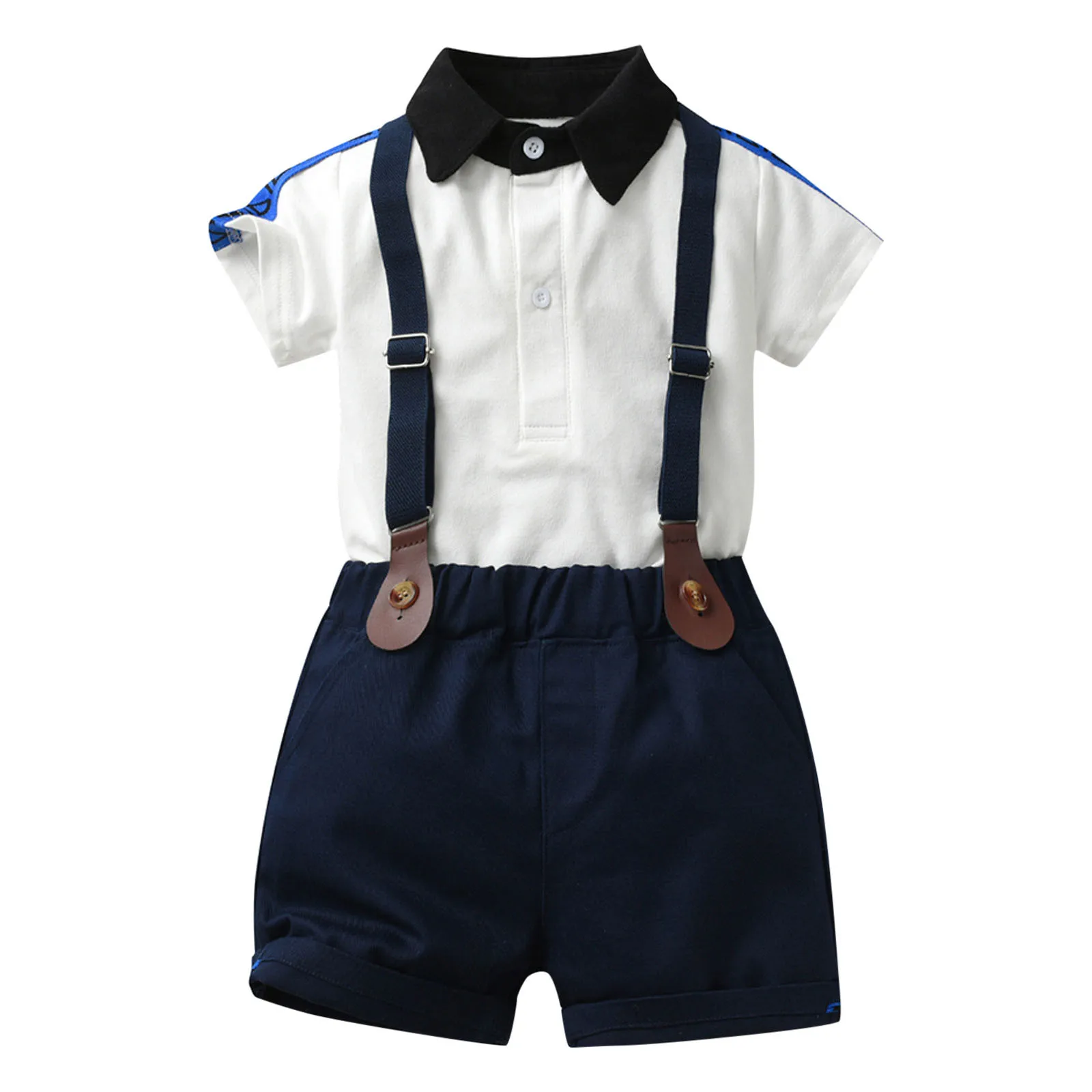 2023 Baby Boy Suits Toddler Boys Short Sleeve Shirt Tops With Suspender Shorts Child Kids Gentleman Outfits
2023 Baby Boy Suits Toddler Boys Short Sleeve Shirt Tops With Suspender Shorts Child Kids Gentleman Outfits