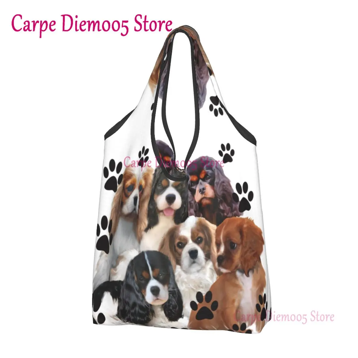 Cavalier King Charles Spaniel Family Group Groceries Shopping Tote Bag Kawaii Dog Shoulder Shopper Bags Large Capacity Handbags
Cavalier King Charles Spaniel Family Group Groceries Shopping Tote Bag Kawaii Dog Shoulder Shopper Bags Large Capacity Handbags