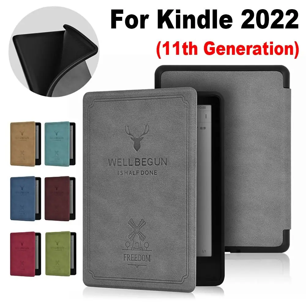For Kindle 2022 Smart Cover PU Leather 6 inch Folio Case 11th Generation Protective Shell C2V2L3 Auto Sleep/Wake Funda
For Kindle 2022 Smart Cover PU Leather 6 inch Folio Case 11th Generation Protective Shell C2V2L3 Auto Sleep/Wake Funda