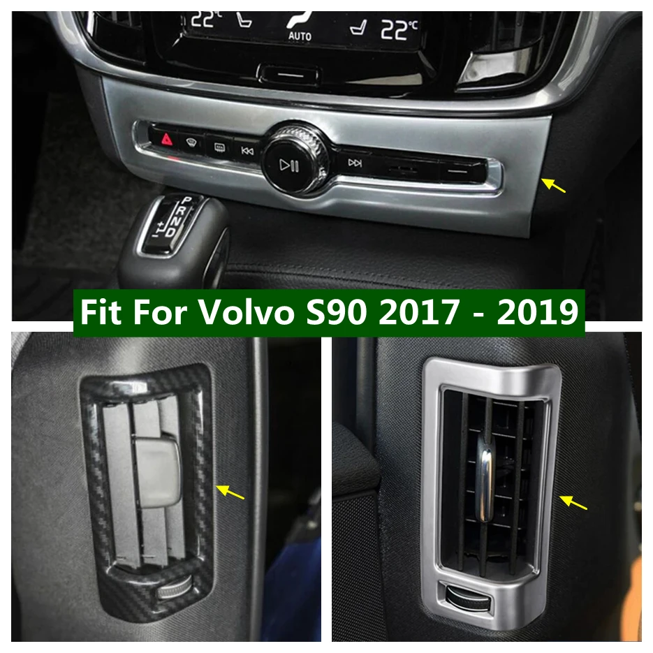 

Car Accessories Central Control Air AC Knob Panel / Pillar B Air Outlet Cover Trim For Volvo V90 Cross Country S90 2017 - 2019