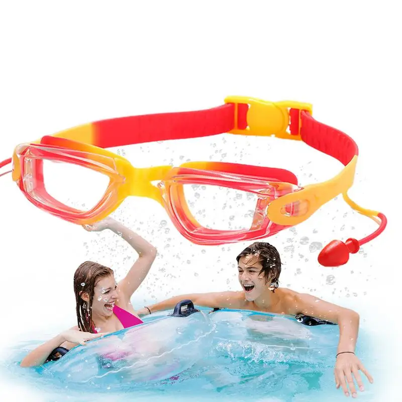 

Kids Swim Goggles Waterproof Anti-Fog Swim Goggles With Earplugs Non Leak Water High Definition Elastic Strap Swimming Equipment