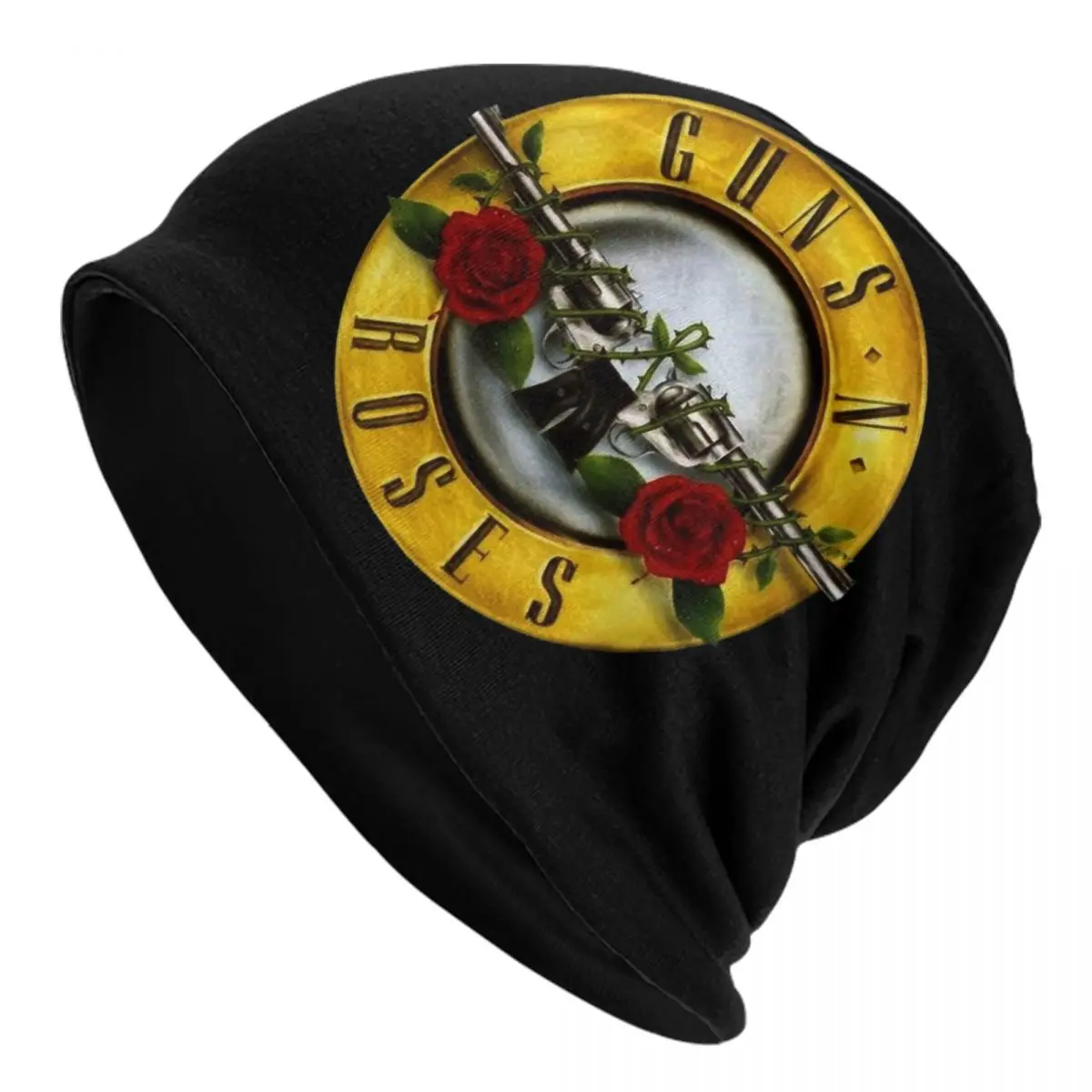 

Guns N Roses Bullet Logo Skullies Beanies Caps Hip Hop Winter Warm Women Men Knit Hat Unisex Adult Hard Rock Band Bonnet Hats