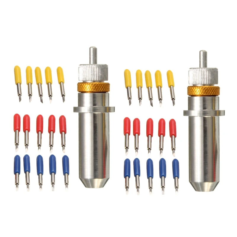 30 PCS 30/45/60 Degree Vinyl Cutter Carbide Blades With Blade Holder Blade Housing
30 PCS 30/45/60 Degree Vinyl Cutter Carbide Blades With Blade Holder Blade Housing