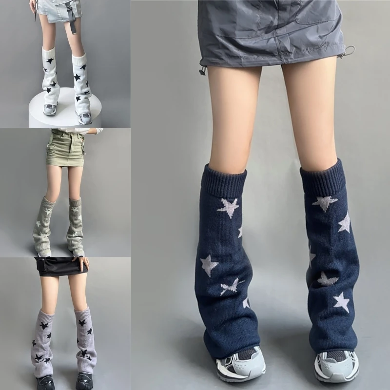 

Leg Warmers for Women Girls Japanese Style Lolitas Leg Warmer Knit Long Socks Gothic Harajuku Leg Cover Stockings