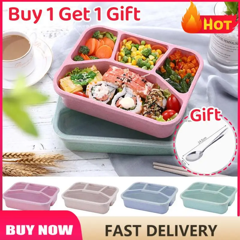 Ланч-бокс Bento с 4 отделениями для подготовки еды, Портативный Ланч-бокс для детей, прочные многоразовые контейнеры для хранения пищи без бисфенола А, для школ
Ланч-бокс Bento с 4 отделениями для подготовки еды, Портативный Ланч-бокс для детей, прочные многоразовые контейнеры для хранения пищи без бисфенола А, для школ