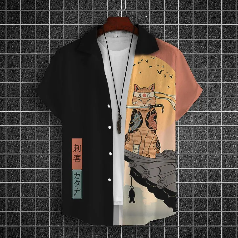 Casual Hawaiian Shirt Man Japanese Bushido 3d Pattern Shirt Men's Shirts Cartoon Animal Cat 3d Printing Men's Shirt Men Clothing
Casual Hawaiian Shirt Man Japanese Bushido 3d Pattern Shirt Men's Shirts Cartoon Animal Cat 3d Printing Men's Shirt Men Clothing