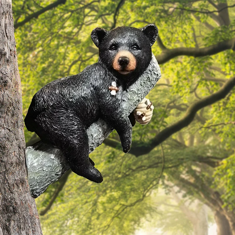 Black Bear Cute Animal Napping Hanging Out in a Tree Sculpture Resin Bear Wall Art Statue Figurines for Indoor Outdoor Decor
Black Bear Cute Animal Napping Hanging Out in a Tree Sculpture Resin Bear Wall Art Statue Figurines for Indoor Outdoor Decor
