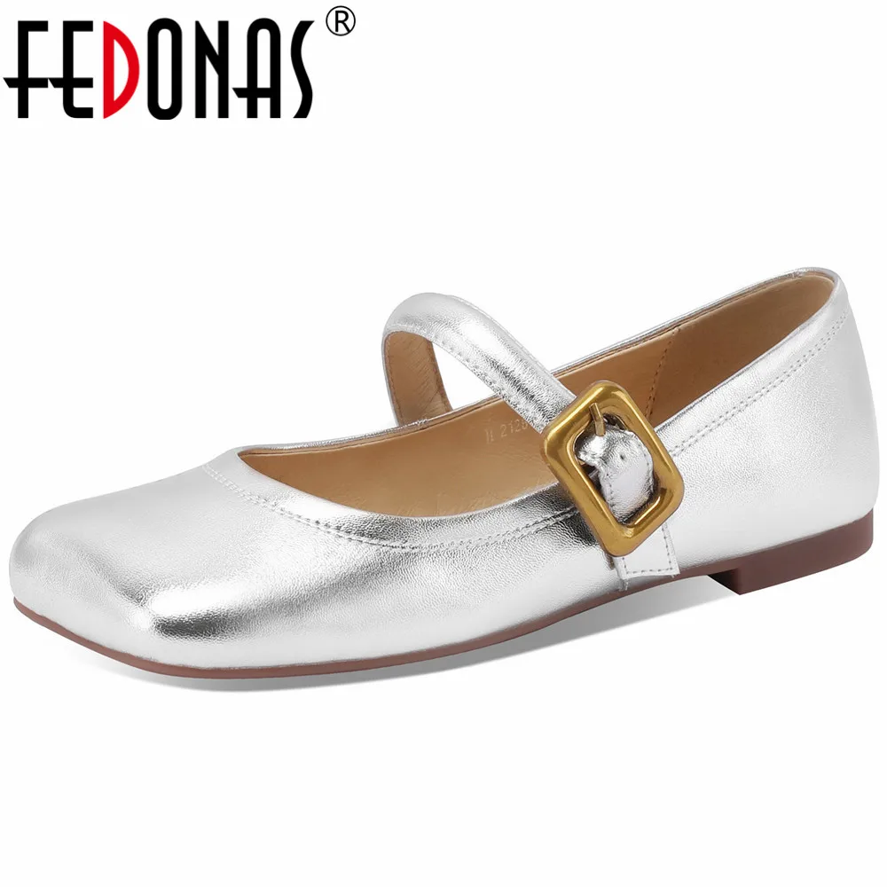FEDONAS Women Genuine Leather Flats 2024 Spring Summer Concise Buckle Strap Working Shoes Woman Square Toe Comfortable Casual
FEDONAS Women Genuine Leather Flats 2024 Spring Summer Concise Buckle Strap Working Shoes Woman Square Toe Comfortable Casual