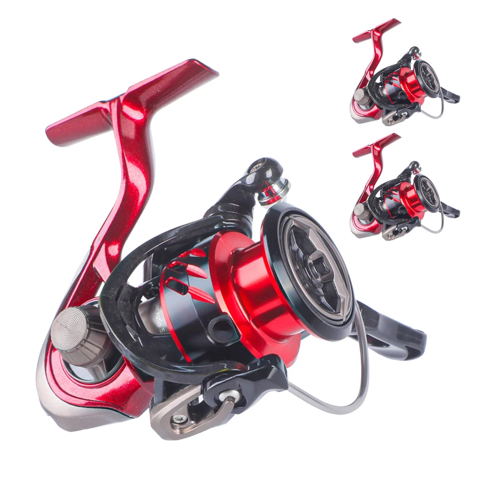 

Fishing Spinning Reel 5.2:1 Gear Ratio High Speed 1000-2500 Wire Cup 7+1BB Bearings Fishing Reel With 7/ 10KG Braking Force