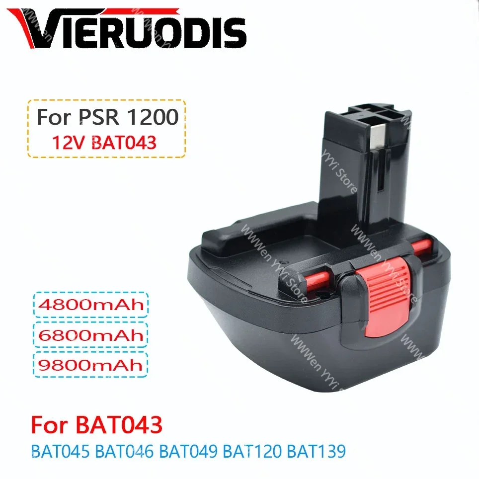 

New 4800mAh for Bosch 12V PSR Rechargeable Battery BAT043 BAT045 12V AHS GSB GSR 12 VE-2 BAT046 BAT049 BAT120 BAT139