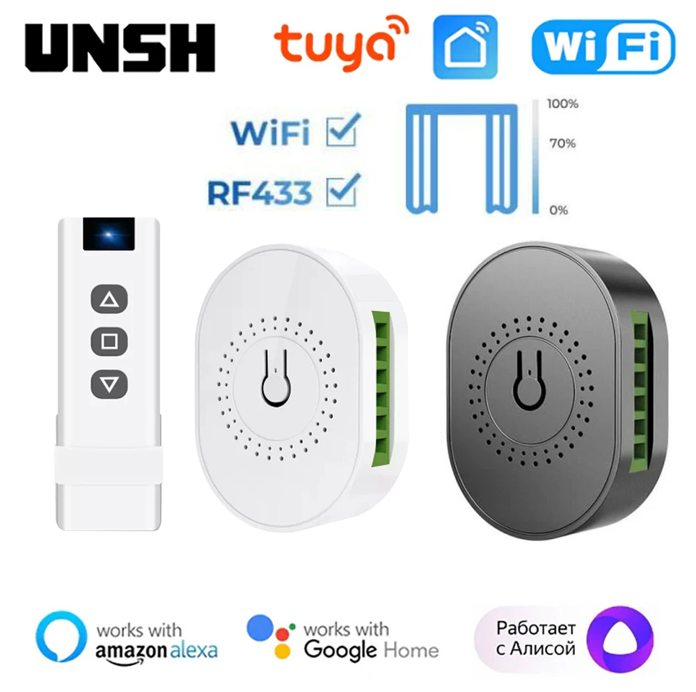 Умный модуль переключения штор Tuya с Wi-Fi и РЧ, устройство для выключения затвора, работает с Alexa Google Alice
Умный модуль переключения штор Tuya с Wi-Fi и РЧ, устройство для выключения затвора, работает с Alexa Google Alice